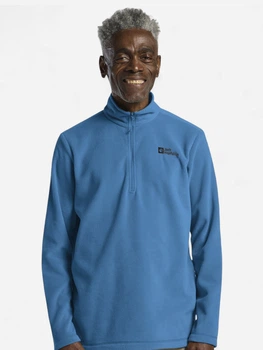 Толстовка на флісі, на блискавці чоловіча Jack Wolfskin Taunus Hz M 1709522-8026 S Блакитна (4064886587440)