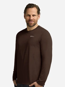 Лонгслив мужской Jack Wolfskin Sky Thermal L/S M 1808682-D0107 S Коричневый (4064886598668)