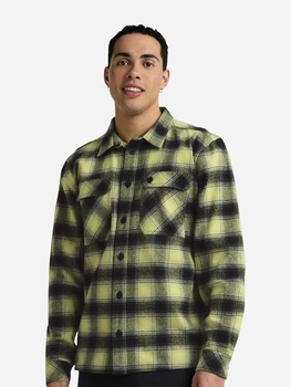 Рубашка хлопковая мужская Jack Wolfskin Baja Flannel Shirt M A65028-T0326 XL Желтая с черным (4064886564106)