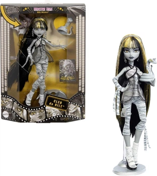 Лялька Monster High Cleo De Nile Black and White Reproduction and Pet - Монстр Хай Клео Де Ніл, чорно-біла з домашнім тваринам (JDR65)