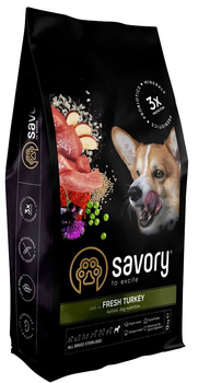 Sucha karma dla sterylizowanych dorosłych psów wszystkich ras Savory z indykiem 12 kg (4820232631515)