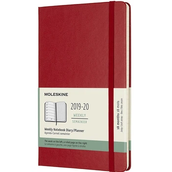 Тижневик Moleskine 2019-2020 середній червоний 8058647629452