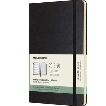 Тижневик Moleskine 2019-2020 середній чорний 8058647629421