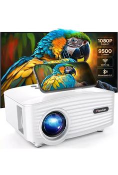 Проектор для домашнего кинотеатра Giaomar Movie Projector C6 2.4G и 5G 720P HDMI с пультом Белый