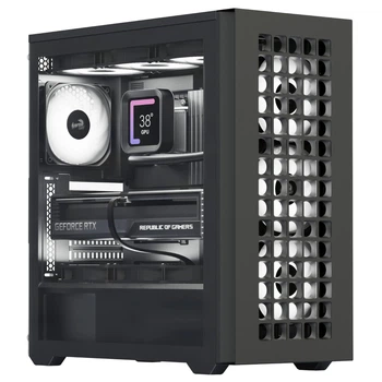 Корпус AeroCool D502A-G-BK-v1 (ACCM-DS02043.11) Black без БП