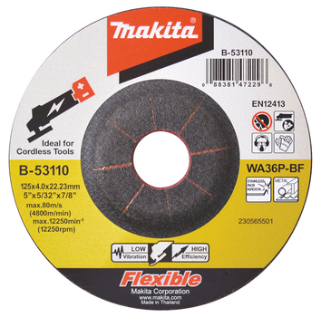 Tarcza szlifierska Makita 125 mm WA36P B-53110 (0088381472296)