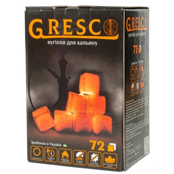 Вугілля для кальяну горіхове Gresco 1 кг