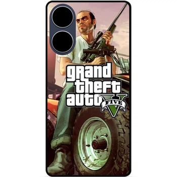 Чехол силиконовый бампер Candy для ZTE Blade A34 с картинкой GTA ГТА
