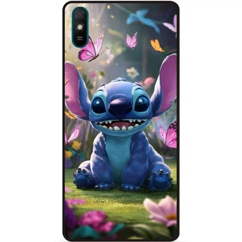 Силиконовый бампер чехол Candy для Xiaomi Redmi 7a Стич и Лило Stitch