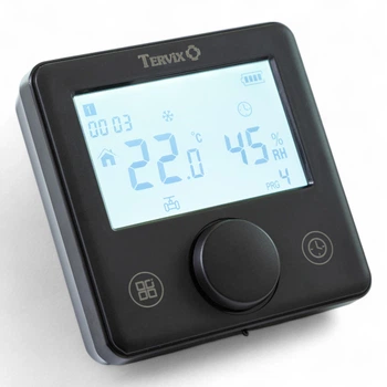 Безпровідний кімнатний термостат WiFi Tervix Pro Line для газового/електричного котла, чорний
