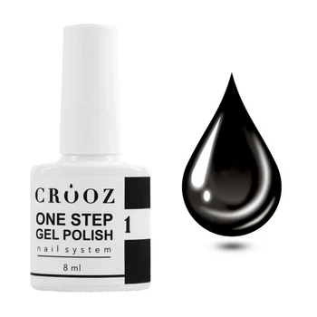 Гель-лак однофазний Crooz One Step 01 чорний шоколад 8 мл