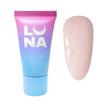 Полигель Luna Poly Gel 15 бежевый нюд с шиммером 30 мл