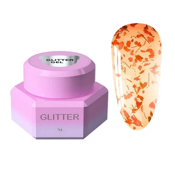 Гель для дизайна You Are Cute Glitter Gel 11 с сухоцветами 5 мл