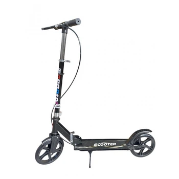 Самокат городской Adbor Scooter 007 Big с ручным тормозом и подножкой, цвет черный