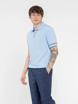 Поло чоловіче трикотажне блакитного кольору Arber Polo SS1 XL зріст 5 блакитний (M09.34.23.521)