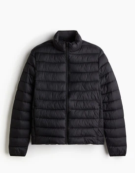 Чоловіча стьобана куртка Slim Fit H&M (58521) S Чорна