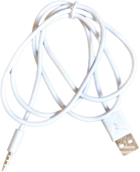 Кабель AUX USB to 4pin Audio 3.5 мм, 1.0 метри, білий (EW787)
