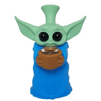 Трубка Бонг Силиконовый Беби Йода "Master Yoda Silicone Bong"