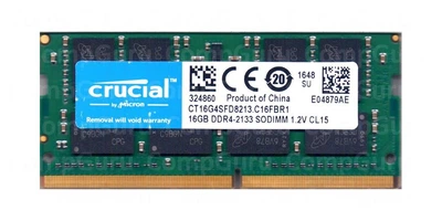Оперативная память для ноутбука Crucial DDR4 16GB 2133MHz SO-DIMM PC4-2133 (CT16G4SFD8213.C16FBR1)