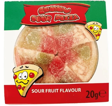 Кисло-сладкая мармеладная пицца Rose Sour Gummy Pizza Fruity Flavour 20г