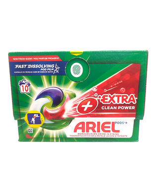 Капсулі гелеві для прання автомат Ariel Pods + Extra clean power Універсальні ( 10 х 25.7 г. ) 9893