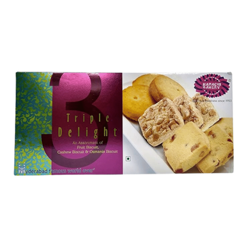 Набор веганского печенья фруктовое, ореховое и османское Triple Delight Biscuits 600г Karachi Bakery 8908004010525