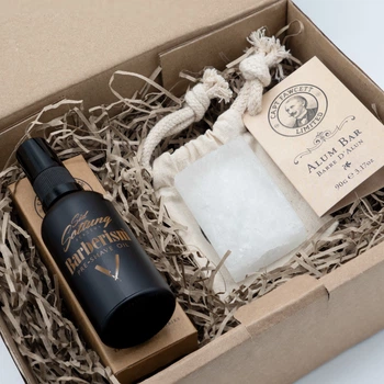 Брусок для гоління та олія перед голінням Captain Fawcett Alum Bar and Barberism Pre-Shave Oil Gift Set