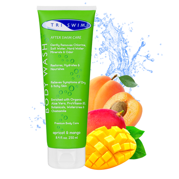 TRISWIM Гель для тіла для плавців apricot mango усуває запах хлору (251 мл)