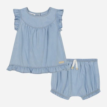 Детский летний комплект (туника+шорты) для девочки Calvin Klein 488321470 62 см Голубой (1159843311)