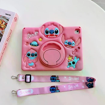 Чехол детский Silikon Power с подставкой и ремешком Apple iPad 10, 2022 (10.9 дюймов) Stitch Pink