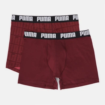Набір трусів боксерів чоловічих бавовняних Puma Men Logo Print Boxers 2P 94712402 L 2 шт Black/Red (8720245966979)