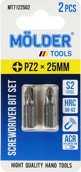 Насадка для викрутки PZ2 25мм. (Molder Tools) 2шт. S2 (біта) MT7122502