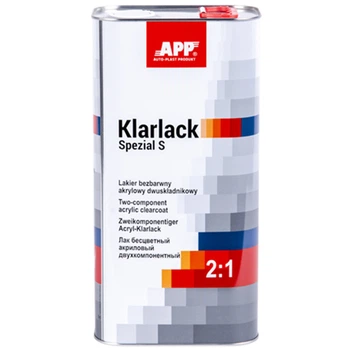 Лак акриловий "Klarlack Spezial S" 2К 2:1 5л (без затв.) APP, 020110