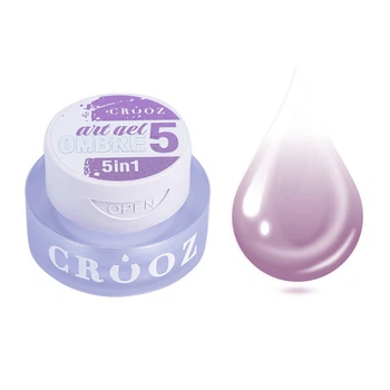 Гель-фарба Crooz Art Gel Ombre 5 в 105 без липкого шару світлий рожево-ліловий 3 мл