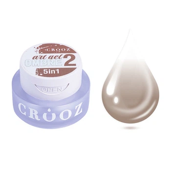 Гель-фарба Crooz Art Gel Ombre 5 в 102 без липкого шару бежево-молочний 3 мл