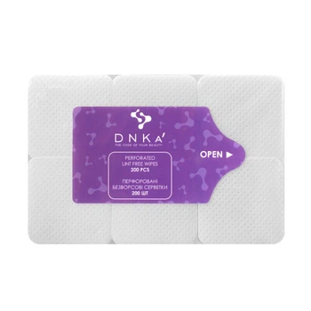Салфетки безворсовые DNKa с перфорацией 5х5 см 200 шт