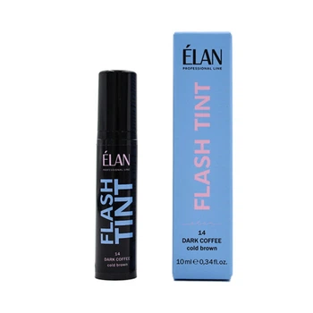 Система прямого окрашивания бровей ELAN Flash Tint 14 Dark Coffee Cold Brown 10 мл