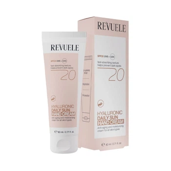 Крем для рук Revuele Hyaluronic Daily Sun Hand Cream SPF 20 солнцезащитный с гиалуроновой кислотой 80 мл