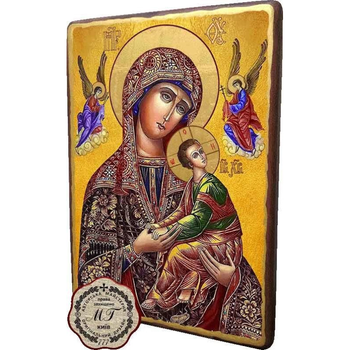 Деревянная икона "Пресвятая Богородица Страстная" 15x20 см