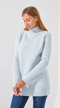 Туника однотонная женская 06 One Size Голубой shop (2000999290183)