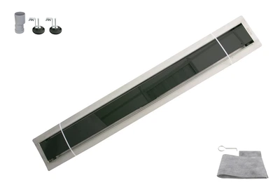 Трап душевой OCEAN из нержавеющей стали 70*600мм Glass Black