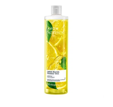 Зволожувальний гель для душу Avon Senses Цитрусовий заряд Lemon Burst Shower Gel з лимоном та базіліком Lemon & Basil Skent 500 мл