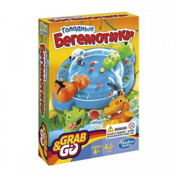 Настольная игра Голодные Бегемотики маленькие Hasbro Games B1001 Grab and Go!