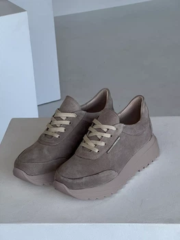 Стильні кросівки замшеві casual style INNOE 777524, р. 38 Капучино