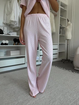 Женские пижамные брюки Rose Amour, L/XL бледно-розовые PH15