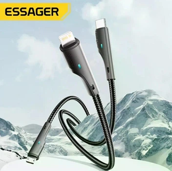 Універсальний кабель Essager 3в1 (USB - Lightning + Micro USB + Type-C, 1.2м, 3A) для заряджання смартфонів та гаджетів