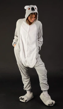 Женская кигуруми пижама взрослая и подростковая Kigurumi Коала Серый L 165-175 см. (1059)