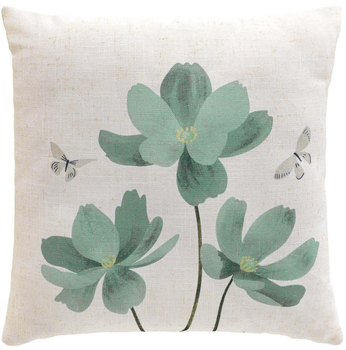Poduszka dekoracyjna Douceur d'interieur Palmiflore beżowa 45x45 cm (3574386125604)