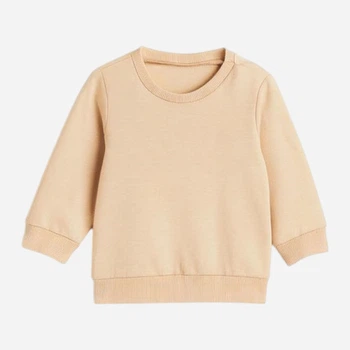 Детский теплый свитшот для девочки H&M 1088057001c35 80 см Бежевый (KC1000000054854)