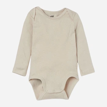 Детское боди для новорожденных H&M 533261002c35 74 см Бежевое (KC1000000054834)